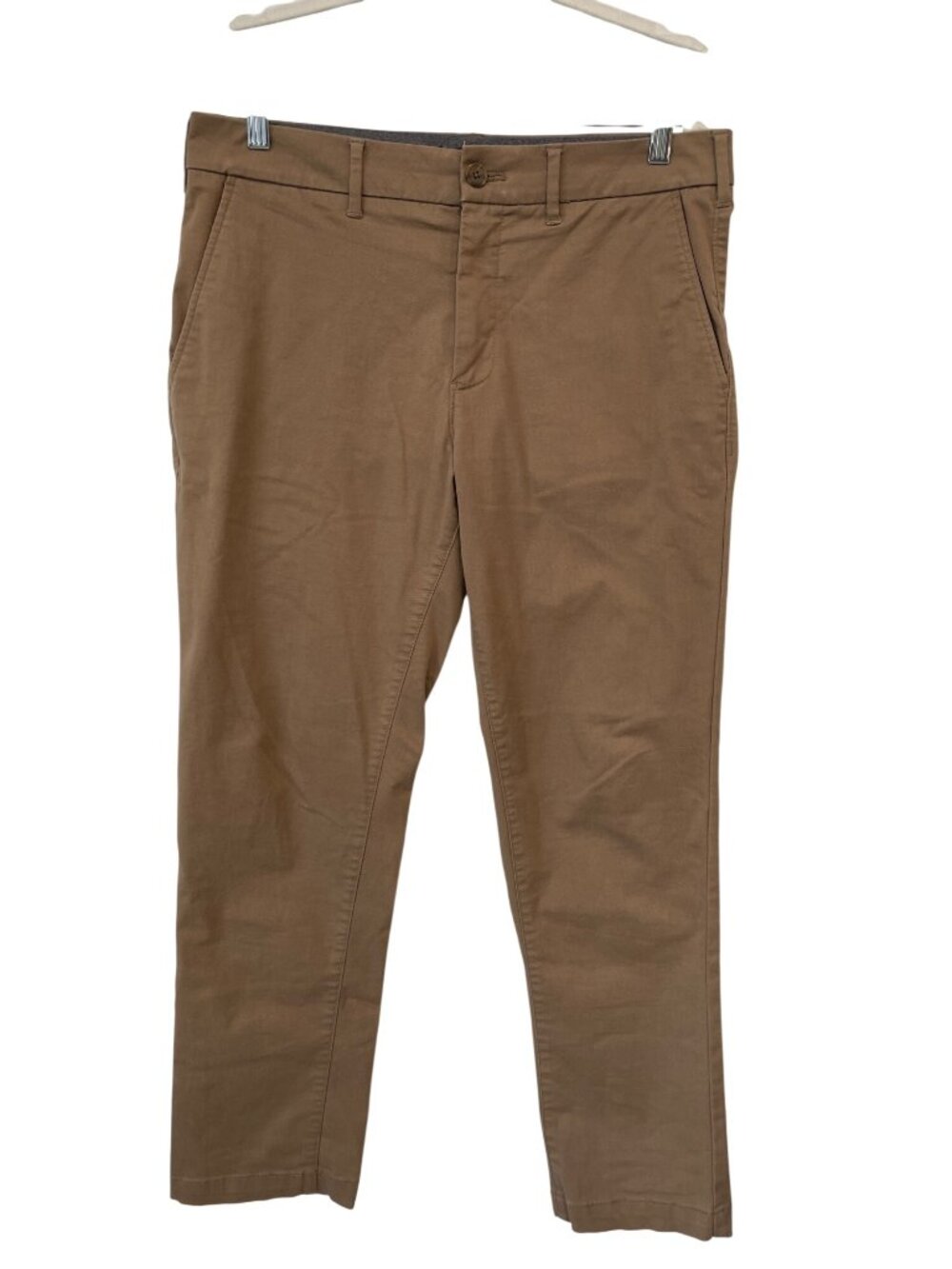 Express Chino Pants Size 32x30 Flat Front Slim Fit Khaki Chinos Tapered Leg Tan